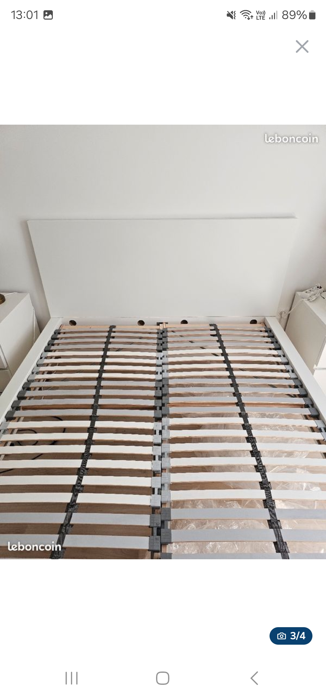 Lit double 140 avec sommier IKEA 180 Bezons (95)