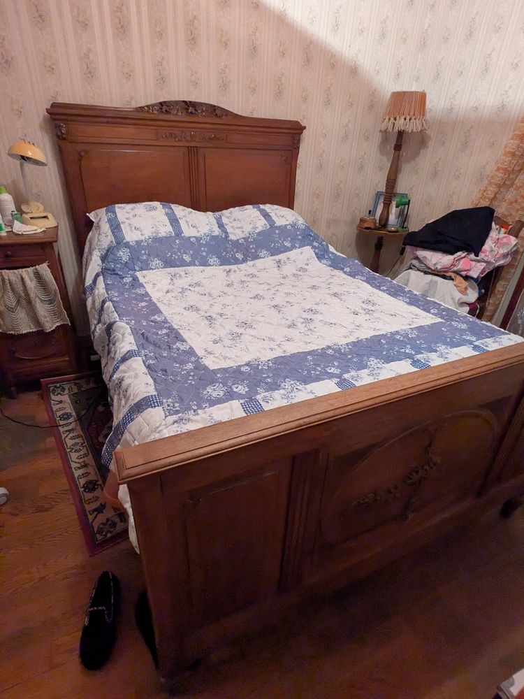 Lit double en bois 50 Herbeys (38)