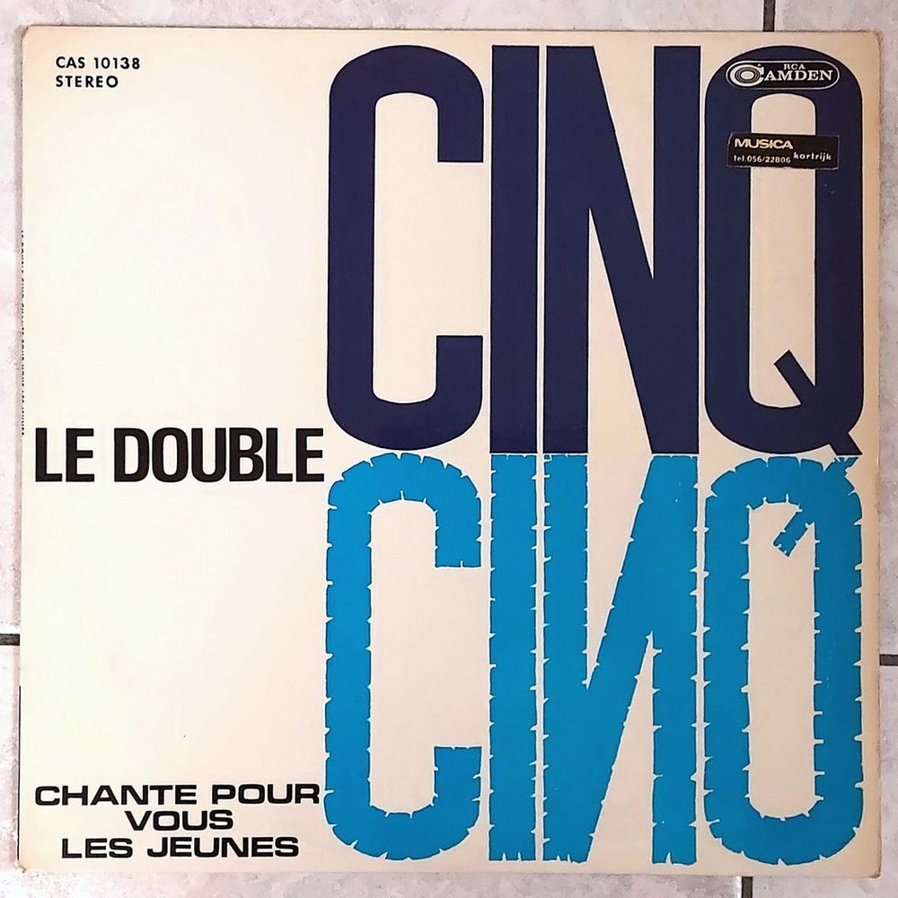 LE DOUBLE CINQ CHANTE POUR VOUS LES JEUNES-Rare LP All.BIEM 10 Tourcoing (59)