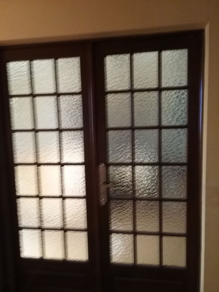 double-porte de s�paration en ch�ne et vitr�e 20 Treuzy-Levelay (77)