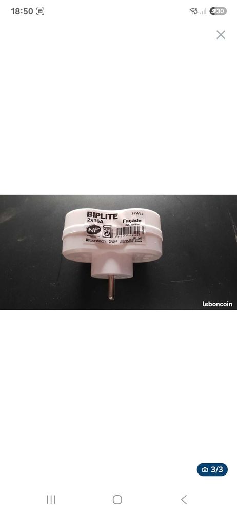 Double prise Fa�ade 2�-16A/3680W neuf 3 Besan�on (25)