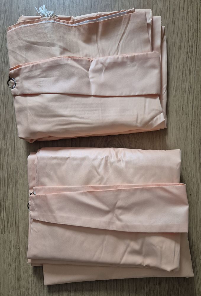 2 double-rideaux rose saumon + embrases 20 Arras (62)