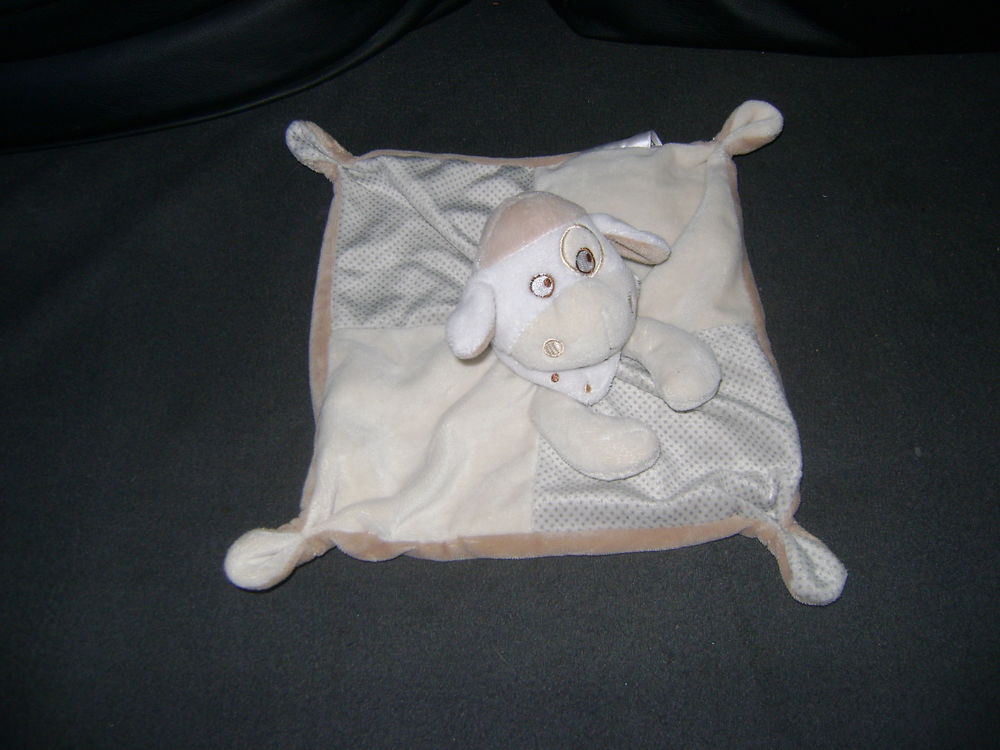 Doudou carre plat mouton beige  - Mots D'enfants 12 Mulhouse (68)