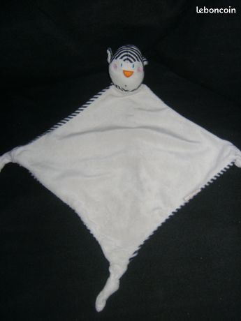 Doudou losange pingouin blanc raye - 3 noeuds 10 Mulhouse (68)