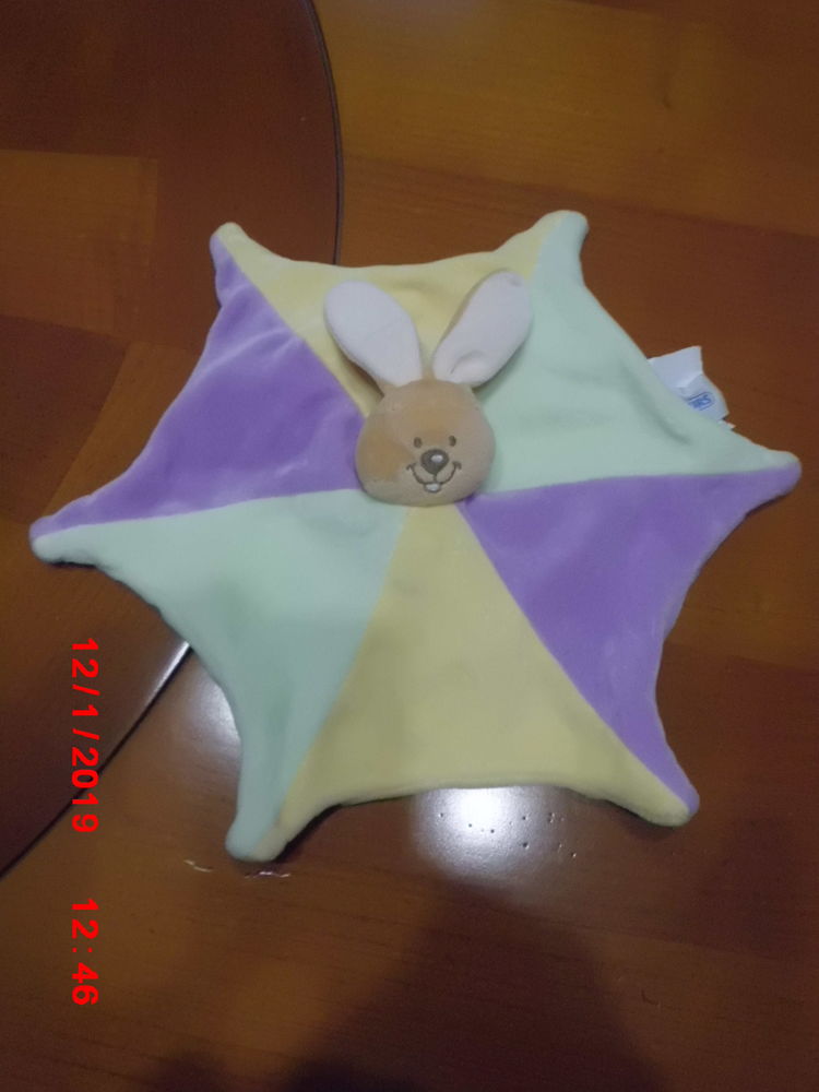 DOUDOU PLAT LAPIN MULTICOLORE NOUNOURS 9 Oignies (62)