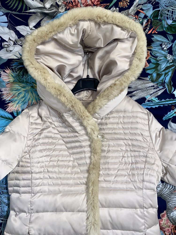 Doudoune Georges Rech gr�ge en duvet et garniture fourrure 65 Vincennes (94)