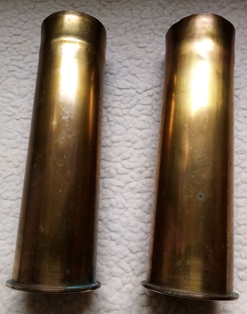 Douilles d'obus guerre 1918  calibre 75 55 Rennes (35)