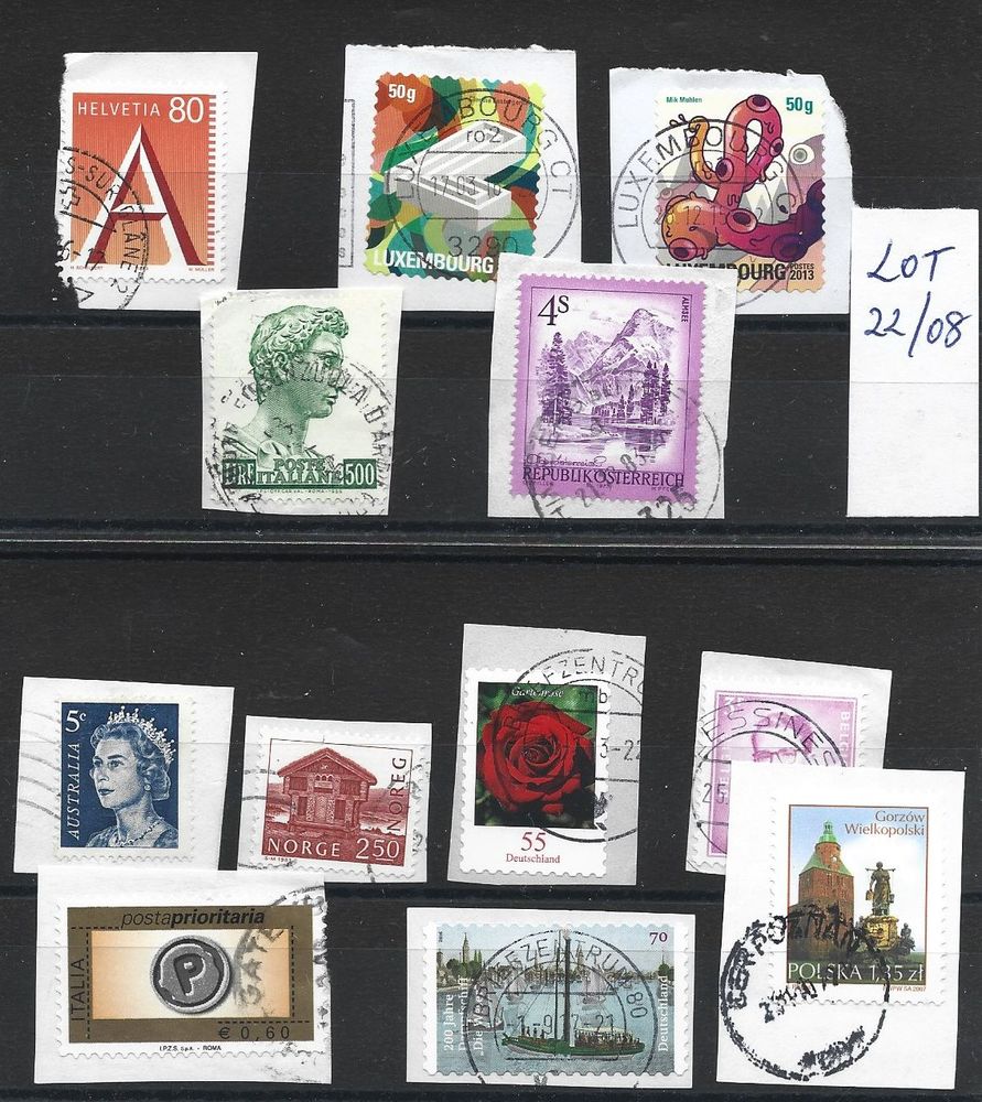 Lot d'une douzaine de timbres oblitérés 0 Domazan (30)