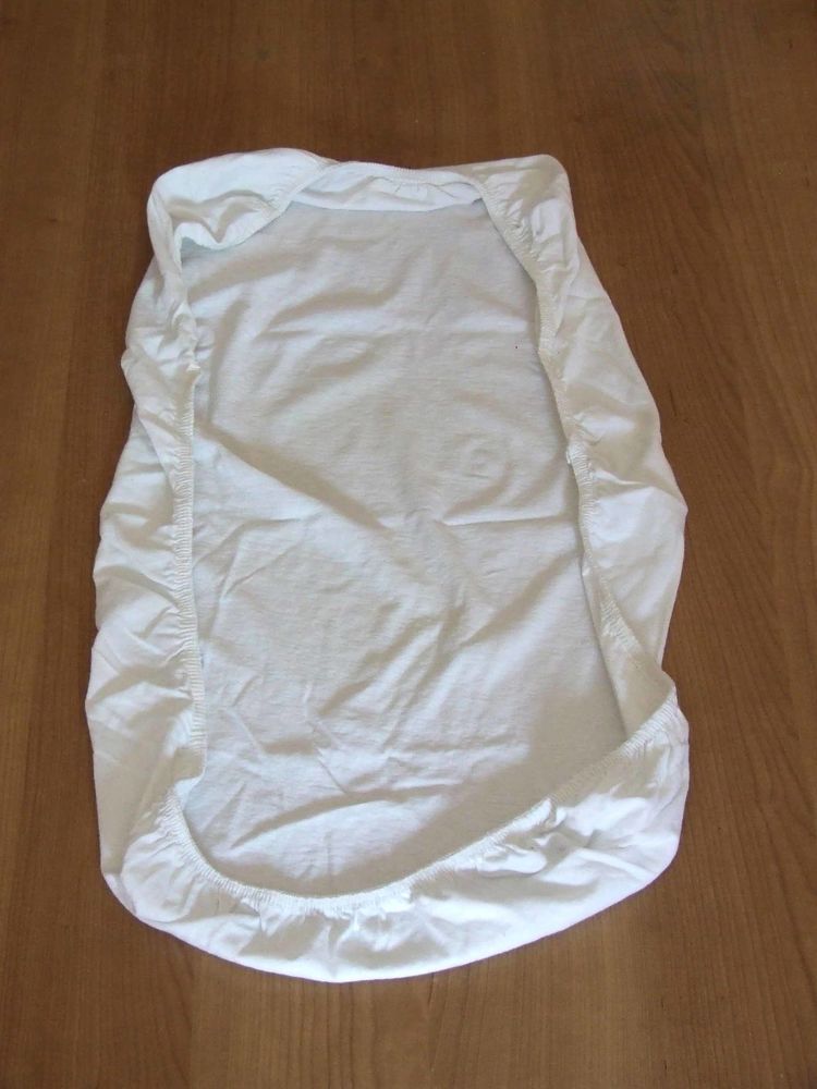 Drap housse jersey pour landau ou berceau, Blanc, TBE 2 Bagnolet (93)