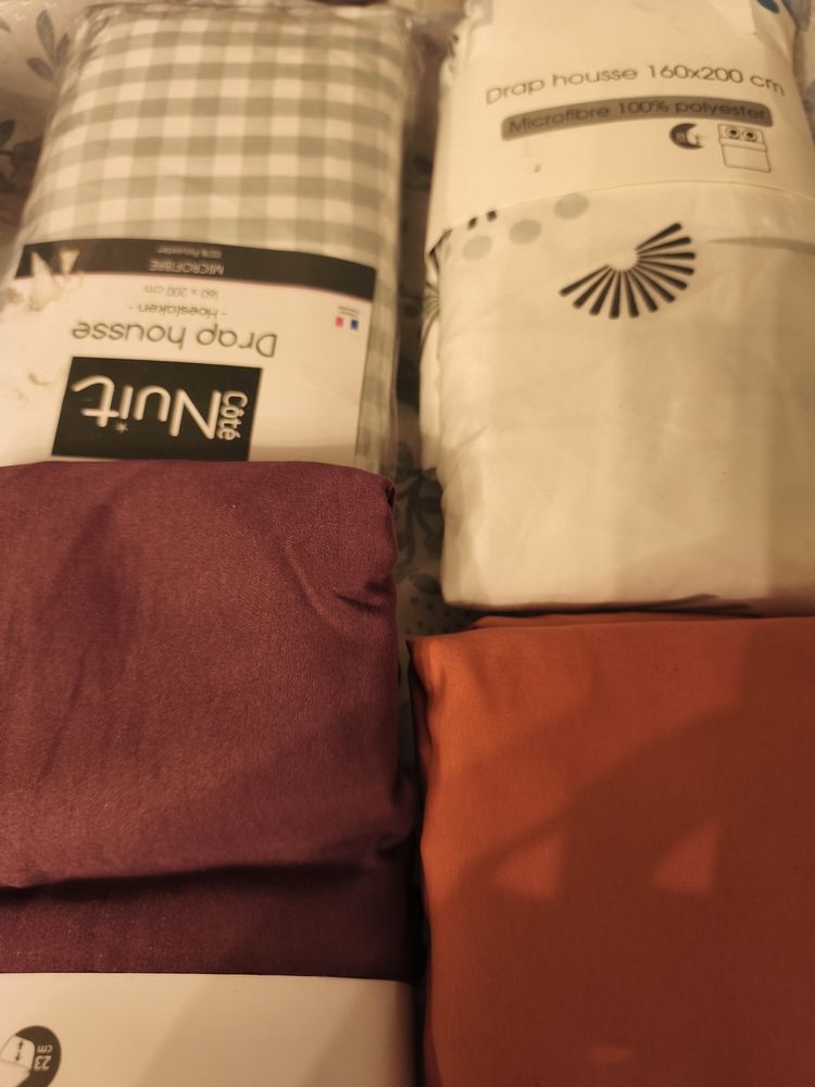 Draps housse MICROFIBRE pour lit de 160 cm divers coloris 12 Saint-Genis-Laval (69)