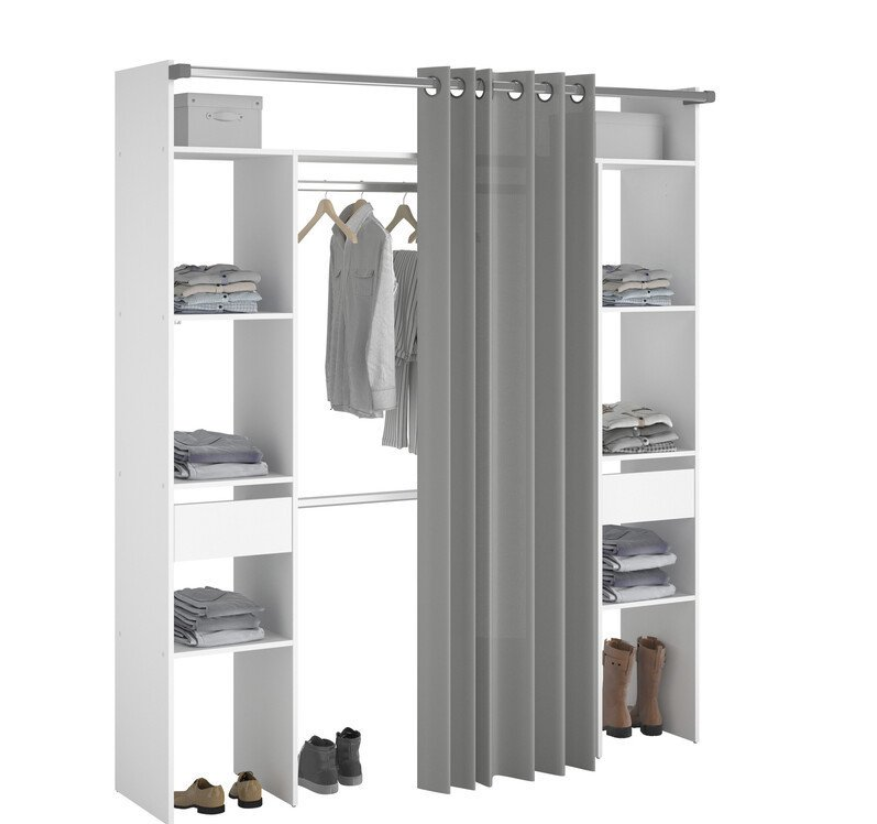 Kit Dressing avec Rideau L. 150/ 184:4 x H.200,4 x P 48 cm 80 Gensac-la-Pallue (16)