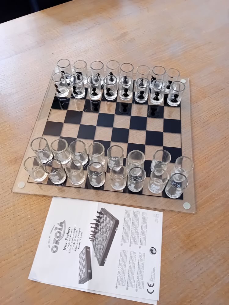Jeu d'�chec en verre 40 Marquette-lez-Lille (59)