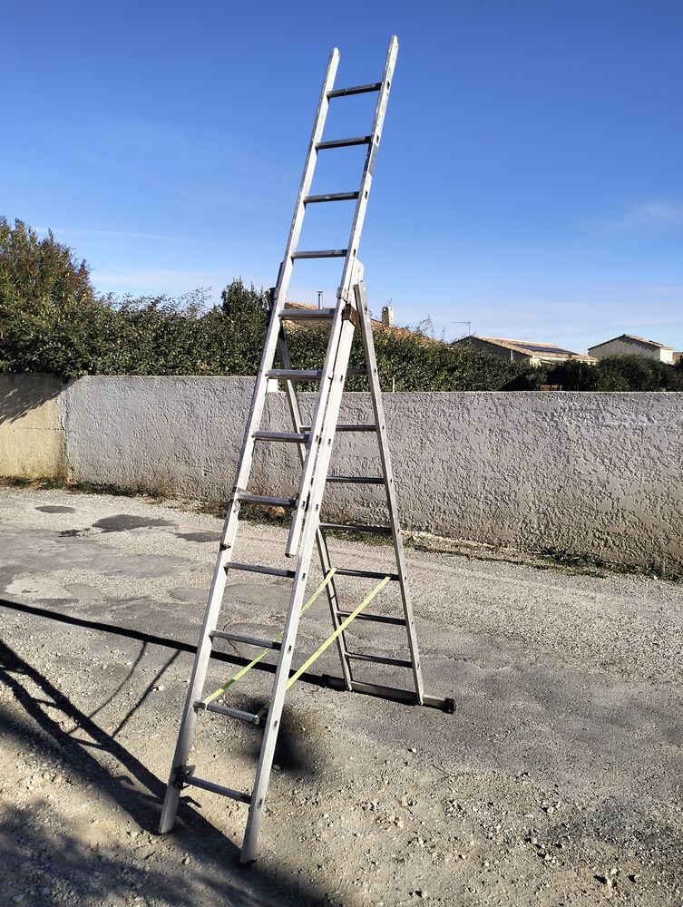 Echelle transformable 3 plans 8 echelons aluminium 6.3m 190 Saint-Jean-de-Fos (34)