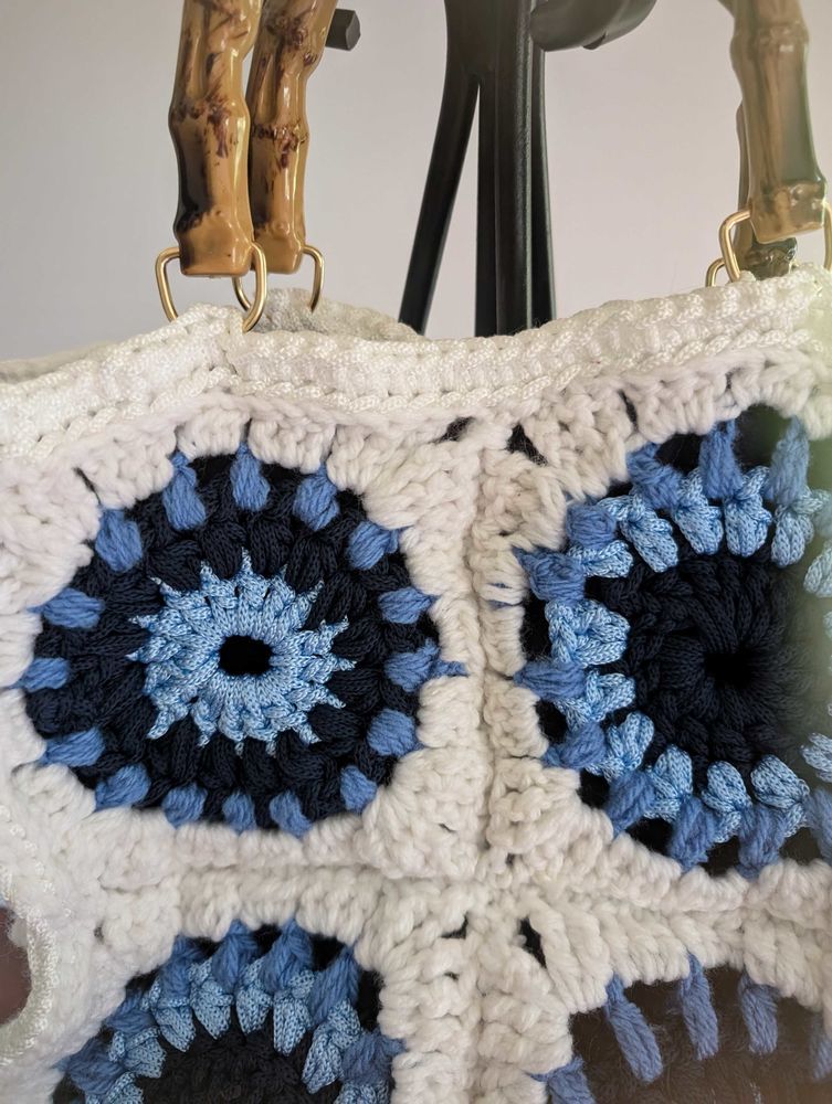 Eclat Marine sac �   main en crochet style chic et boh�me pour les beaux jours d'�t� (28/29/14 cm) 80 Warhem (59)