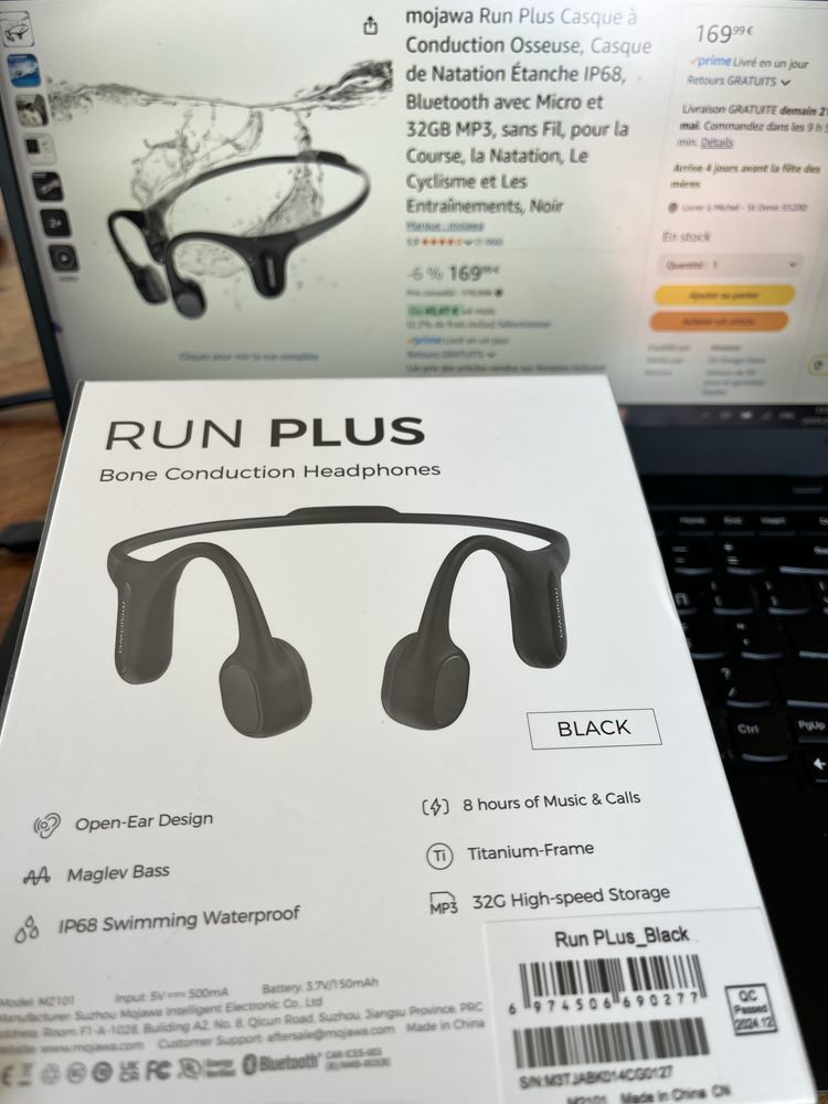 Ecouteur Running/Natation Mojawa Run Plus 99 Paris 8 (75)