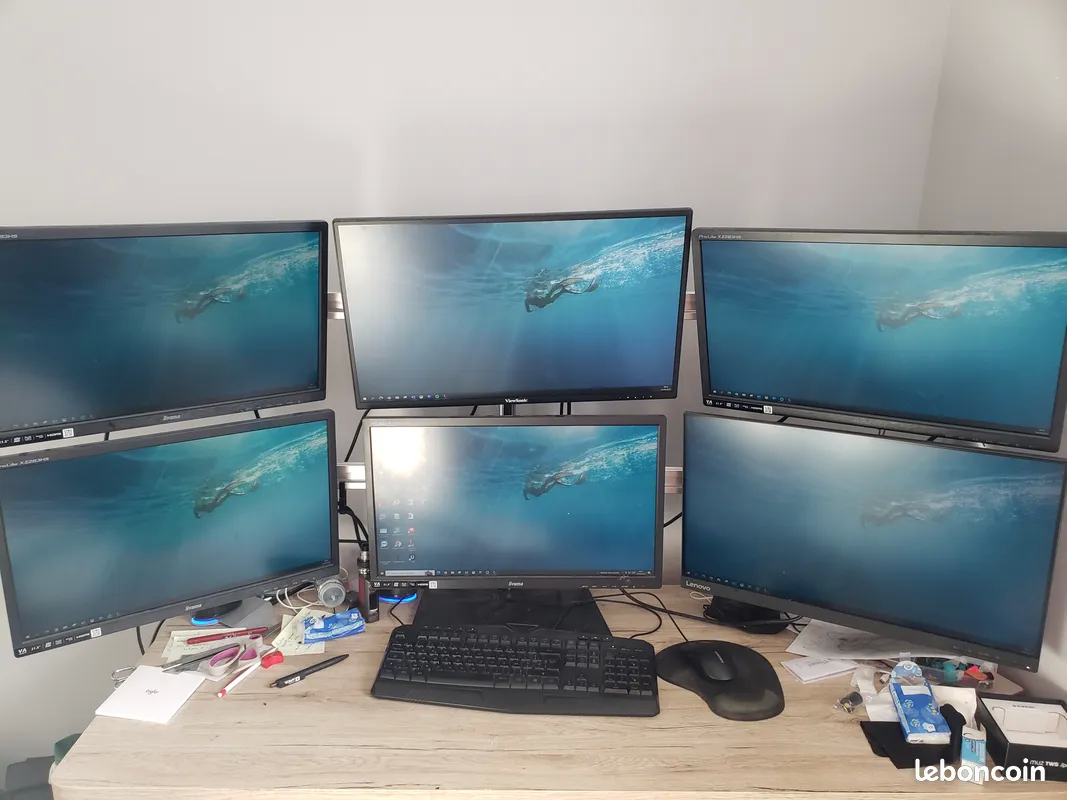 set up 6 �crans gamer / trader - PC complet 700 Villefranche-sur-Sa�ne (69)
