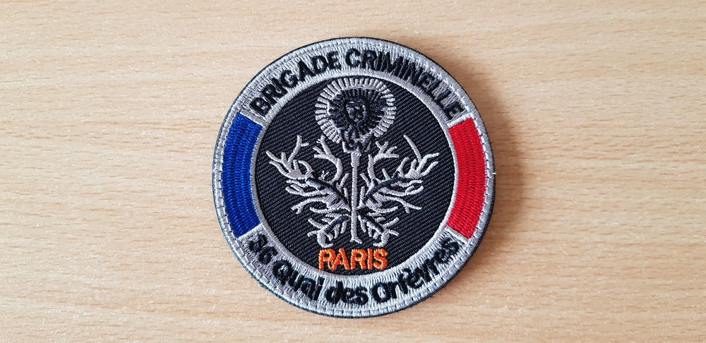 Ecusson brod� brigade criminelle 
36 quai des orf�vres 
7 Carnon Plage (34)