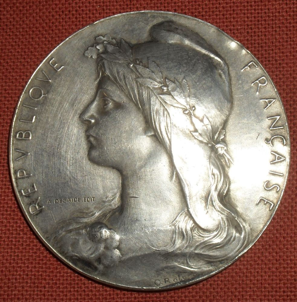 �DAILLE,le BUSTE DE MARIANNE en ARGENT par O.ROTY, 82g 58mm 120 Montreuil (93)