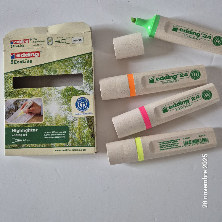 Edding 4 feutres Surligneur EcoLine - 4 couleurs 3 Saumur (49)