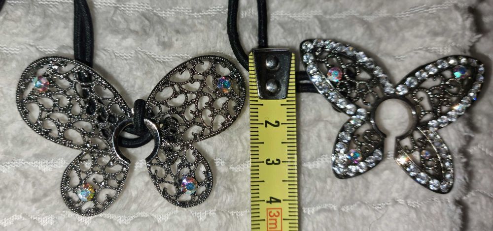 Lot de 2 Elastique �  cheveux avec papillon strass 10 Oullins (69)