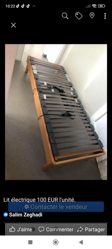 Lit �lectrique 90 /200 une personne 200 Cuincy (59)