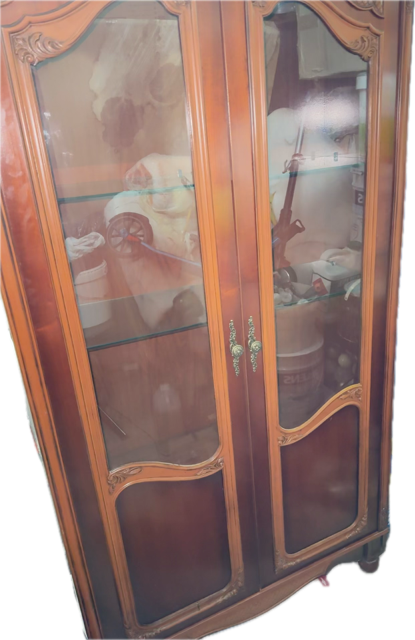 El�gante vitrine en bois de merisier 2 portes 320 Livry-Gargan (93)