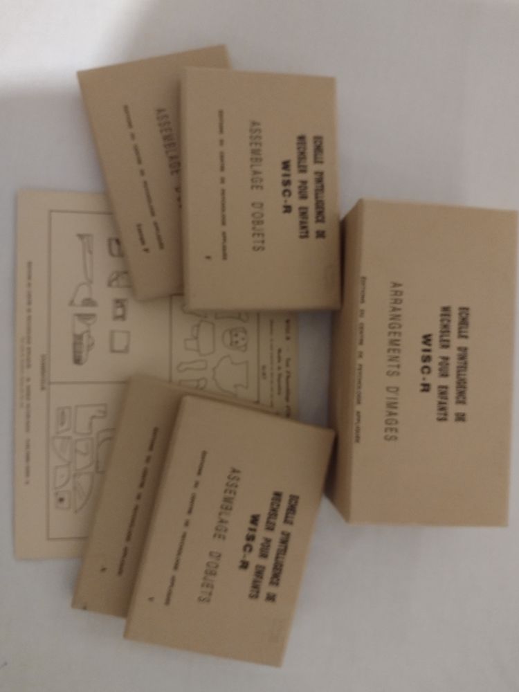 El�ments de l'�chelle d'intelligence pour enfants WISC-R 35 Tourcoing (59)