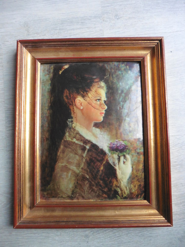 �maux de Limoges Portrait d'une fille au bouquet 25 Ablis (78)