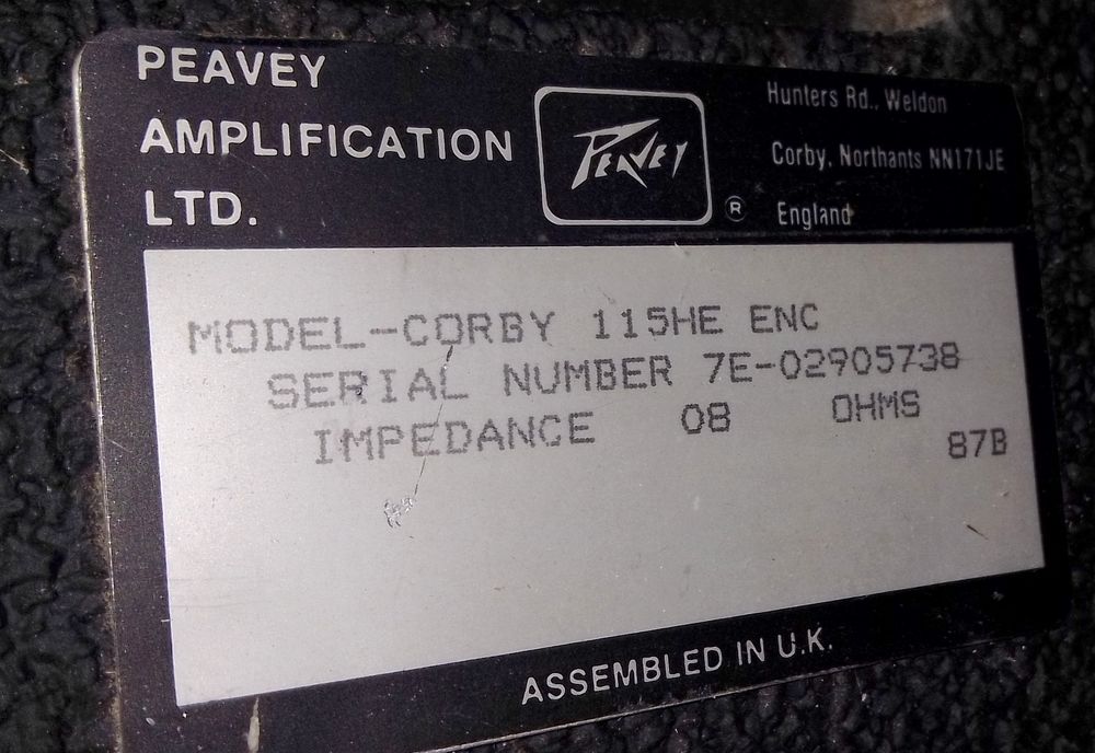 Enceinte Peavey 0 M�riel (95)