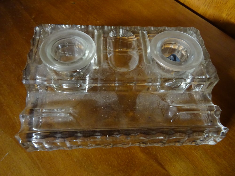 Encrier ancien en verre 12 Le Cannet (06)