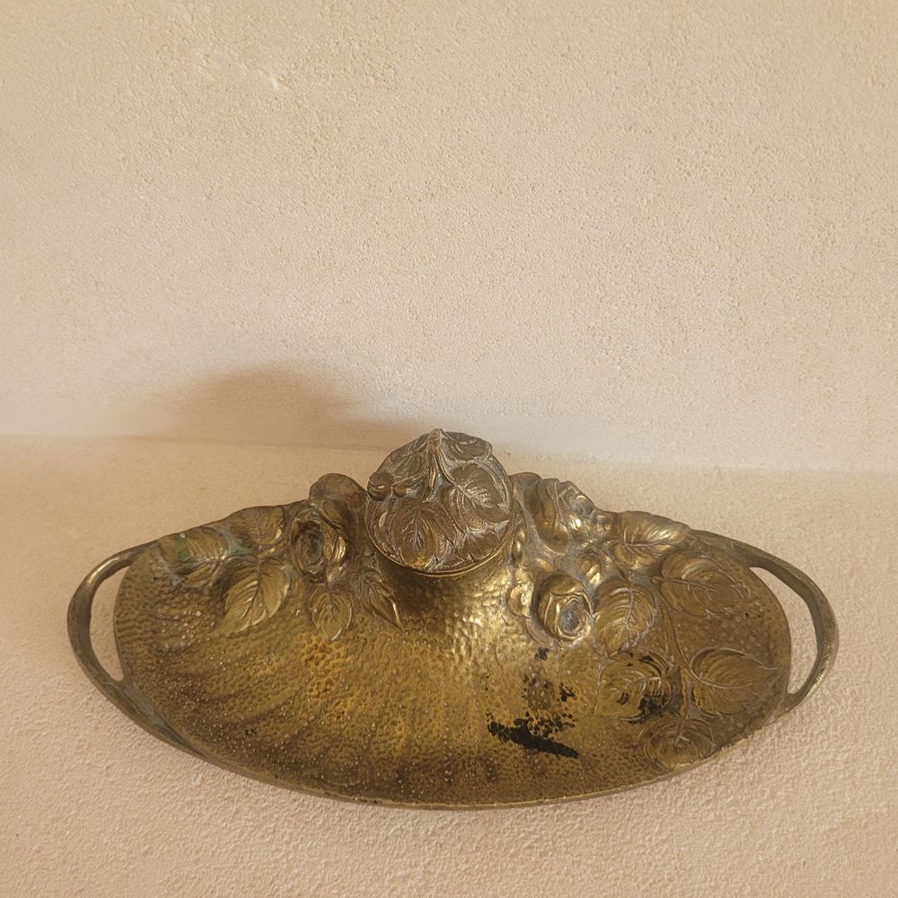 ENCRIER BRONZE ART NOUVEAU 275 Royan (17)