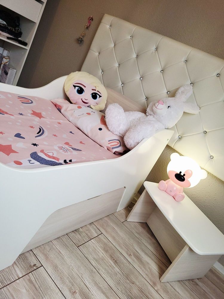 Lit enfant 70x140 cm avec chevet + tiroir 100 Lorient (56)