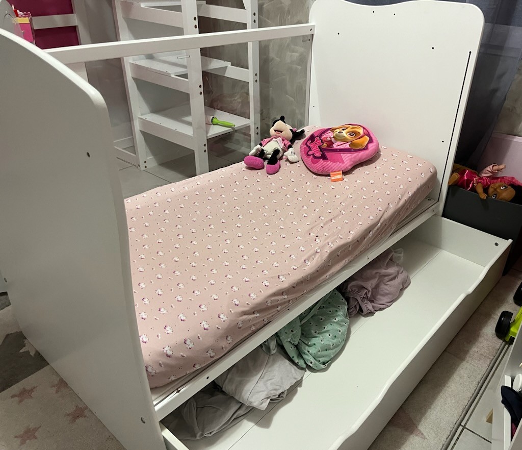 Lit enfant blanc evolutif  avec rangement t 170 Vitrolles (13)