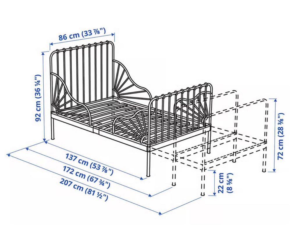lit enfant extensible avec sommier �  latte 100 Al�s (30)