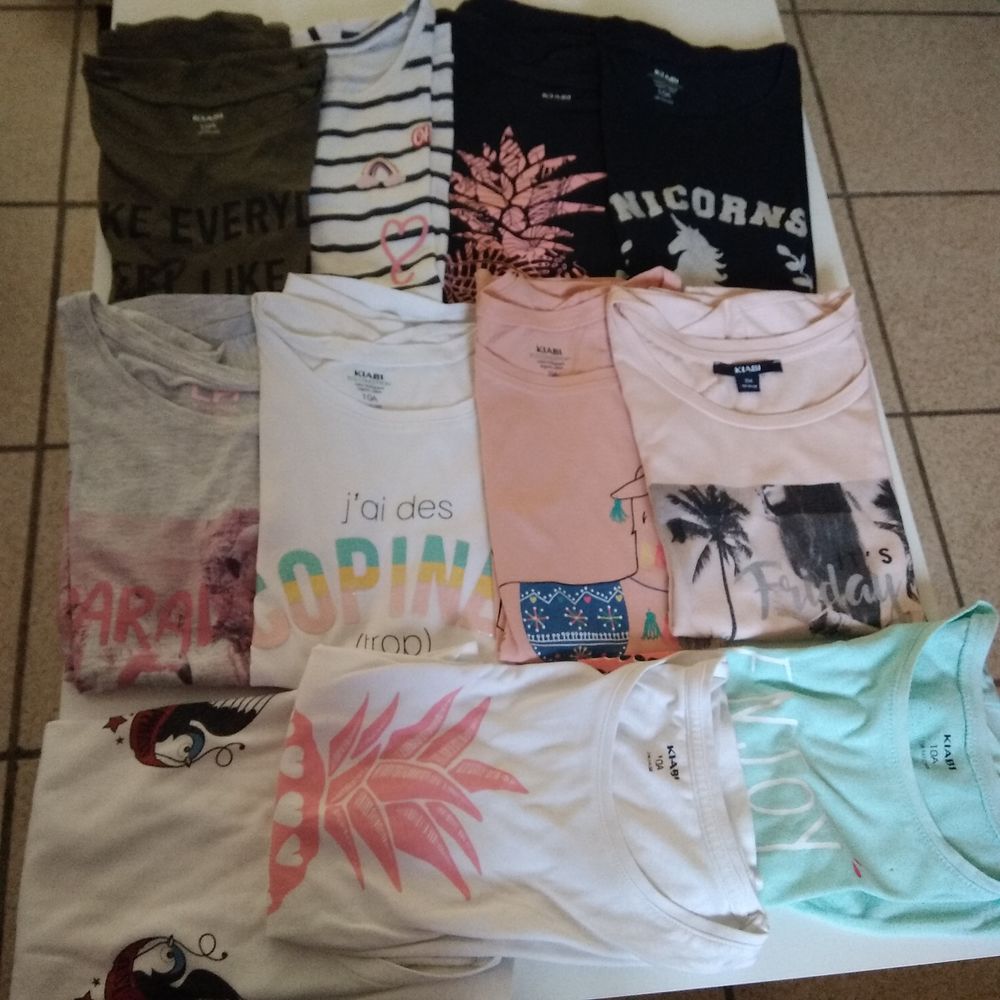 Enfant fille Tees shirts kiabi 10 ans lot 15� ou au d�tail 2 15 Caen (14)