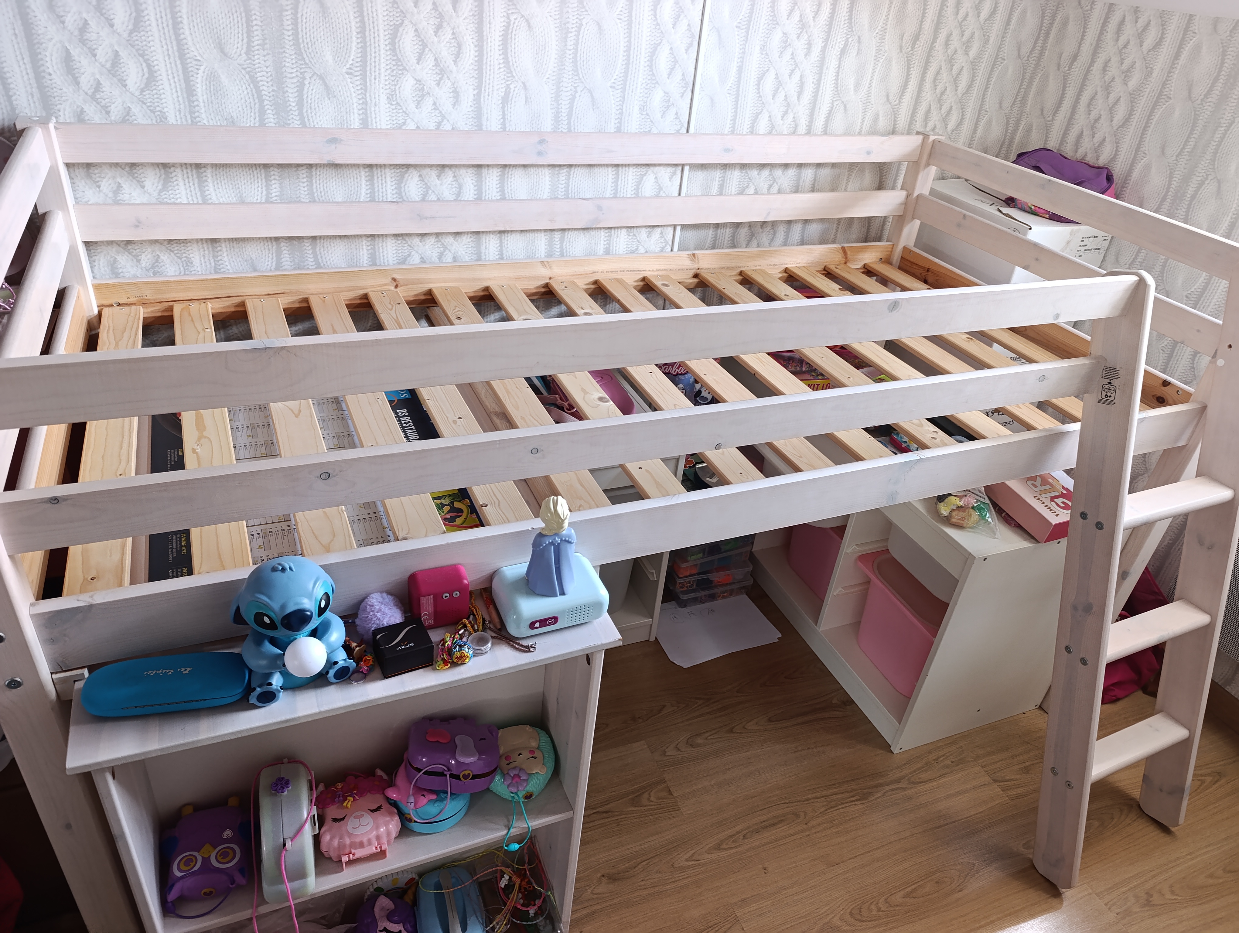 lit enfant semi mezzanine 90x190 avec bureau 80 Nogent-sur-Seine (10)