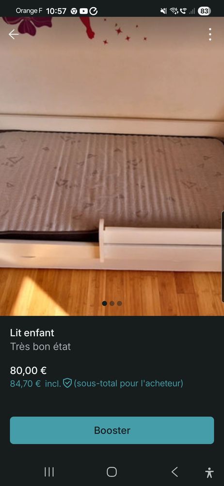 Lit enfant 50 Vert-Saint-Denis (77)