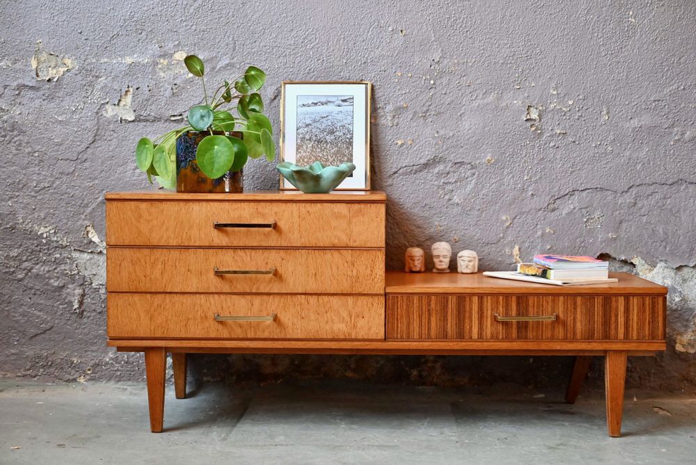 Enfilade meuble bas caisson hifi meuble TV vintage 440 Wintzenheim (68)