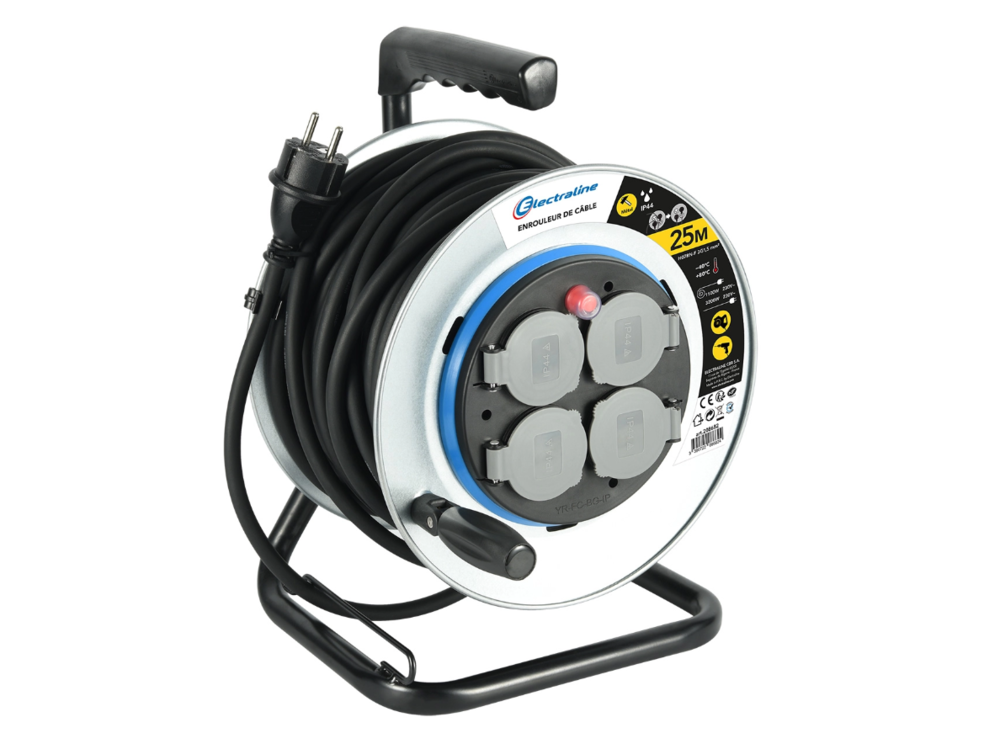 Enrouleur �lectrique professionnel m�tal 25m ? 4 prises IP44 20 Orleans (45)