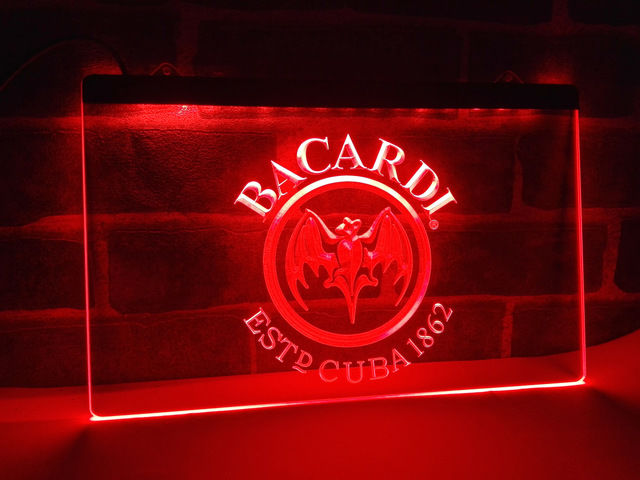 Enseigne lumineuse Bacardi 40 Nancy (54)