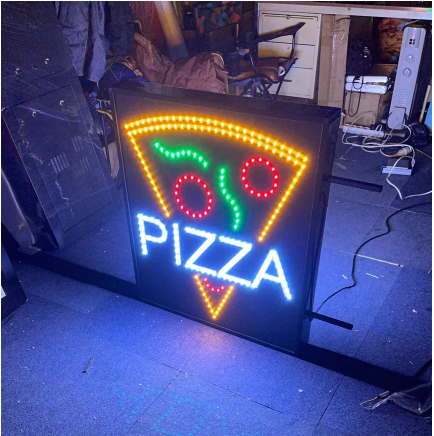 ENSEIGNE LUMINEUSE LED DOUBLE FACES ?KEBAB? 780 Aubervilliers (93)