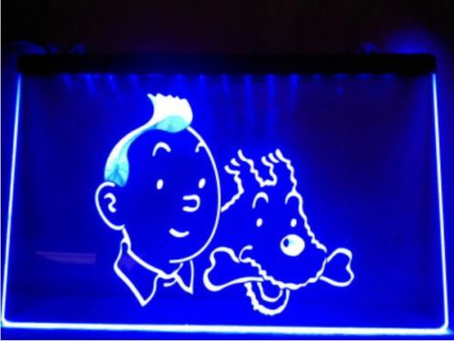 Enseigne lumineuse vintage Tintin et Milou 40 Nancy (54)