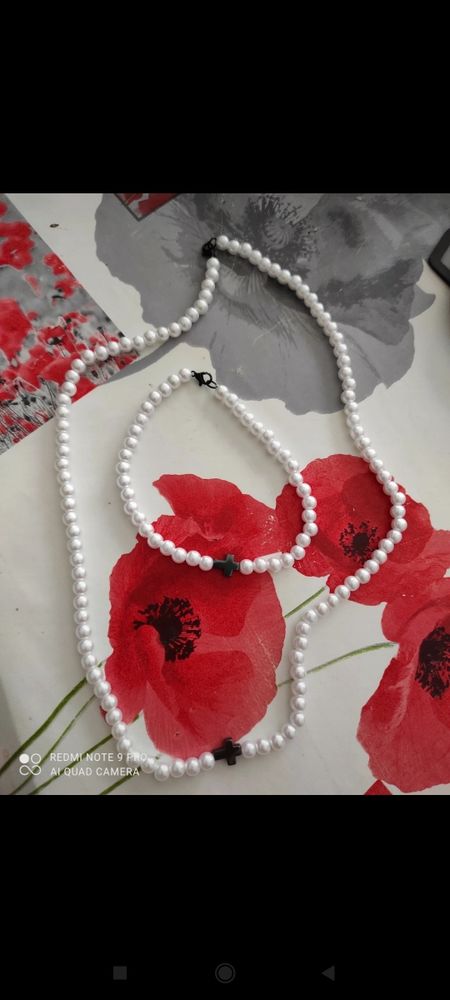 ensemble bracelet et collier avec croix 18 M�ze (34)