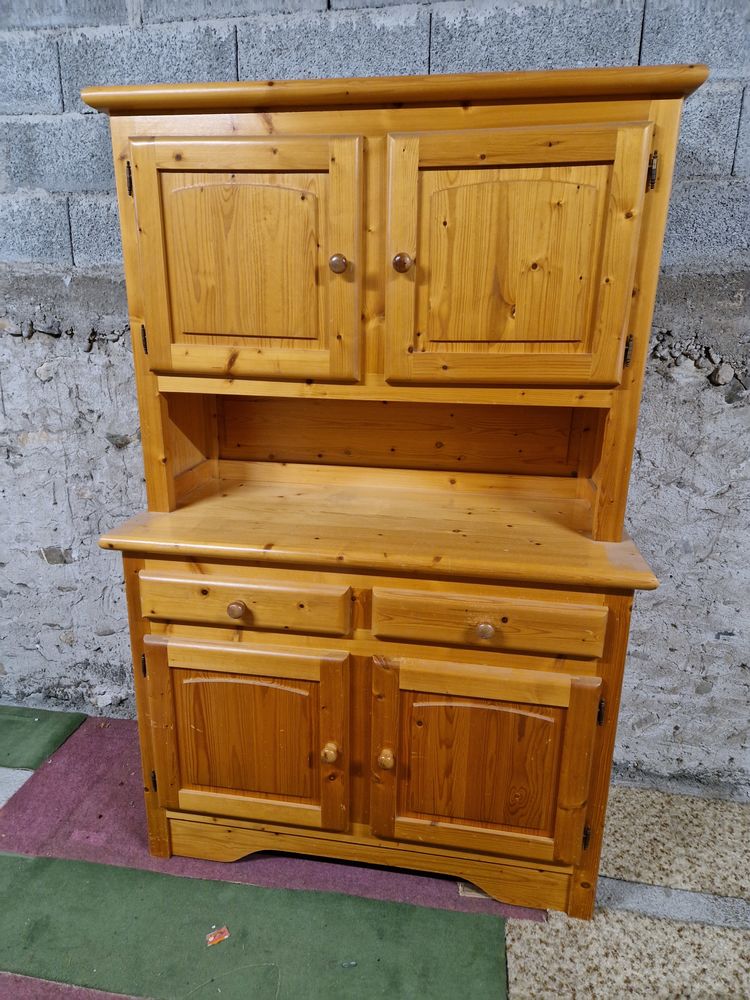 Ensemble buffet table et banc en pin 200 Poisy (74)