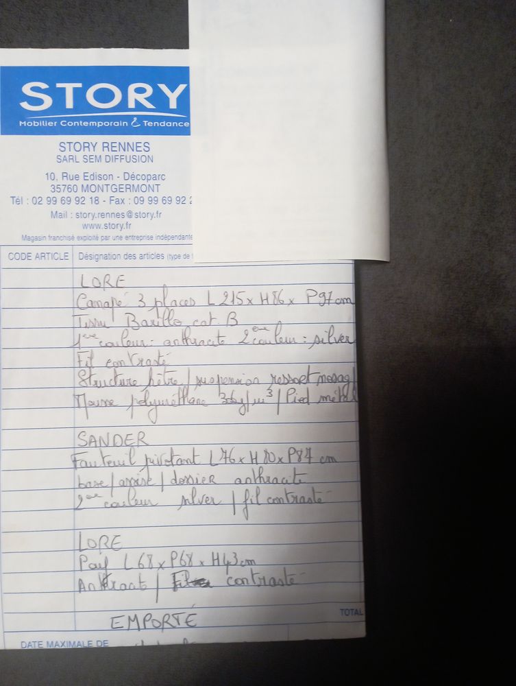 Ensemble Canap� avec Fauteuil et Pouf 450 Melesse (35)