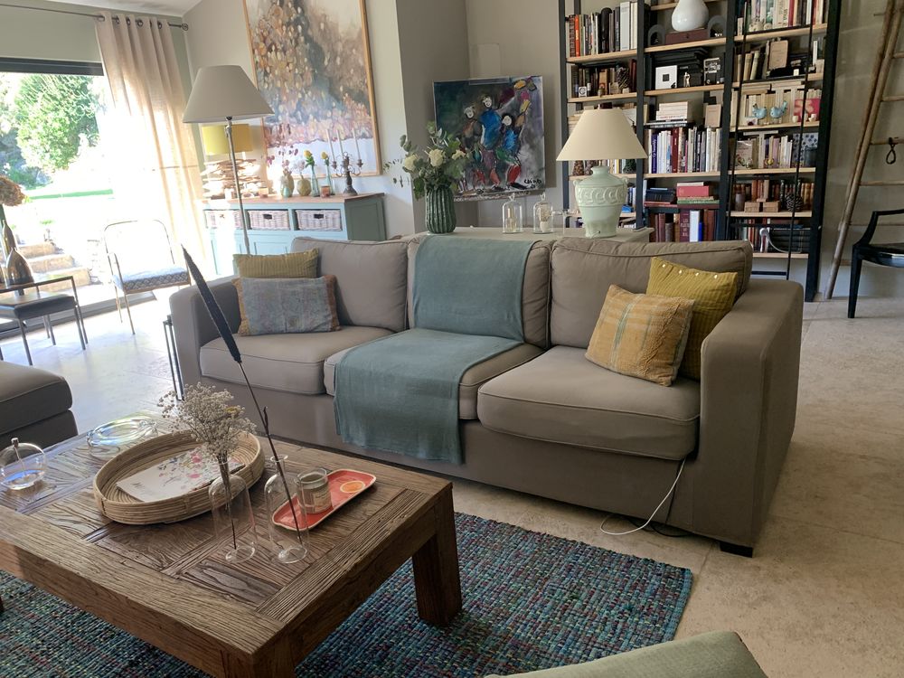 Ensemble canap�, fauteuil et pouf 550 Gordes (84)