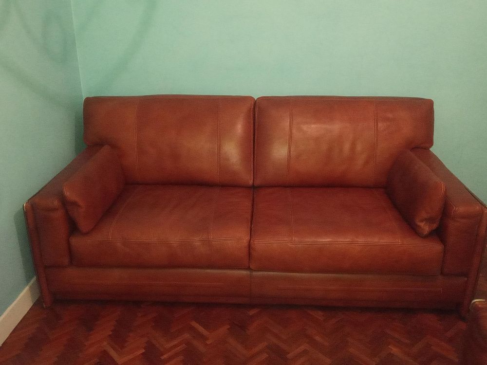 Ensemble canap� fauteuil et pouf en cuir
1250 Juran�on (64)