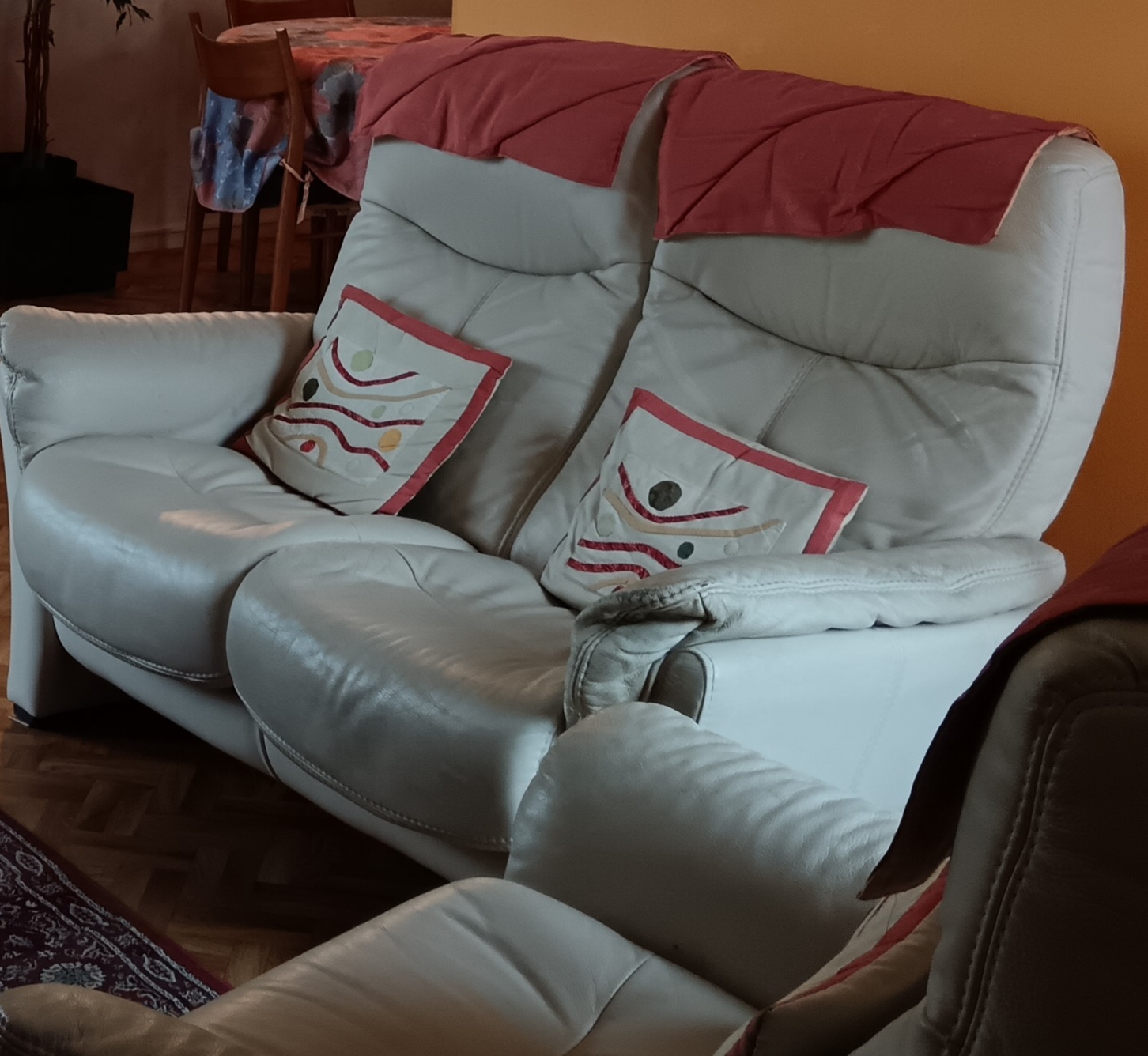 Ensemble canap� fauteuil cuir 150 Nandy (77)