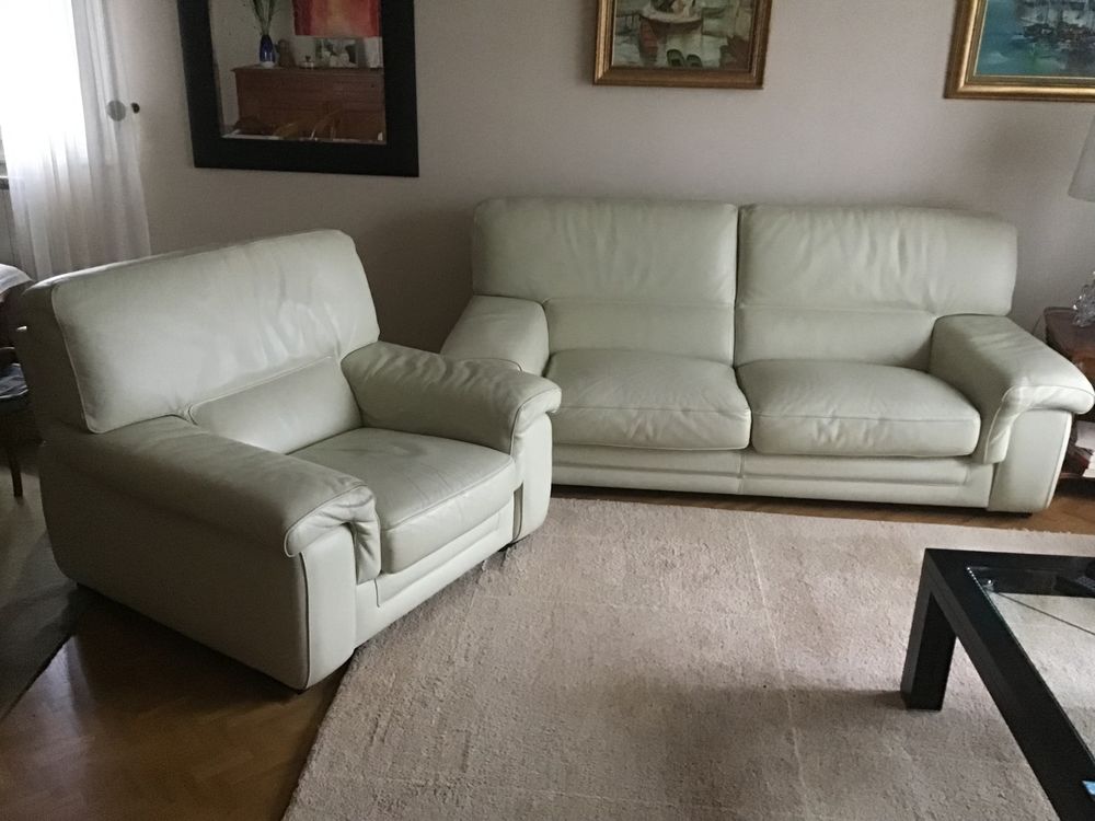 ensemble canap� 2 places 1/2 + fauteuil ROCHE BOBOIS  blanc 380 Ch�teauroux (36)