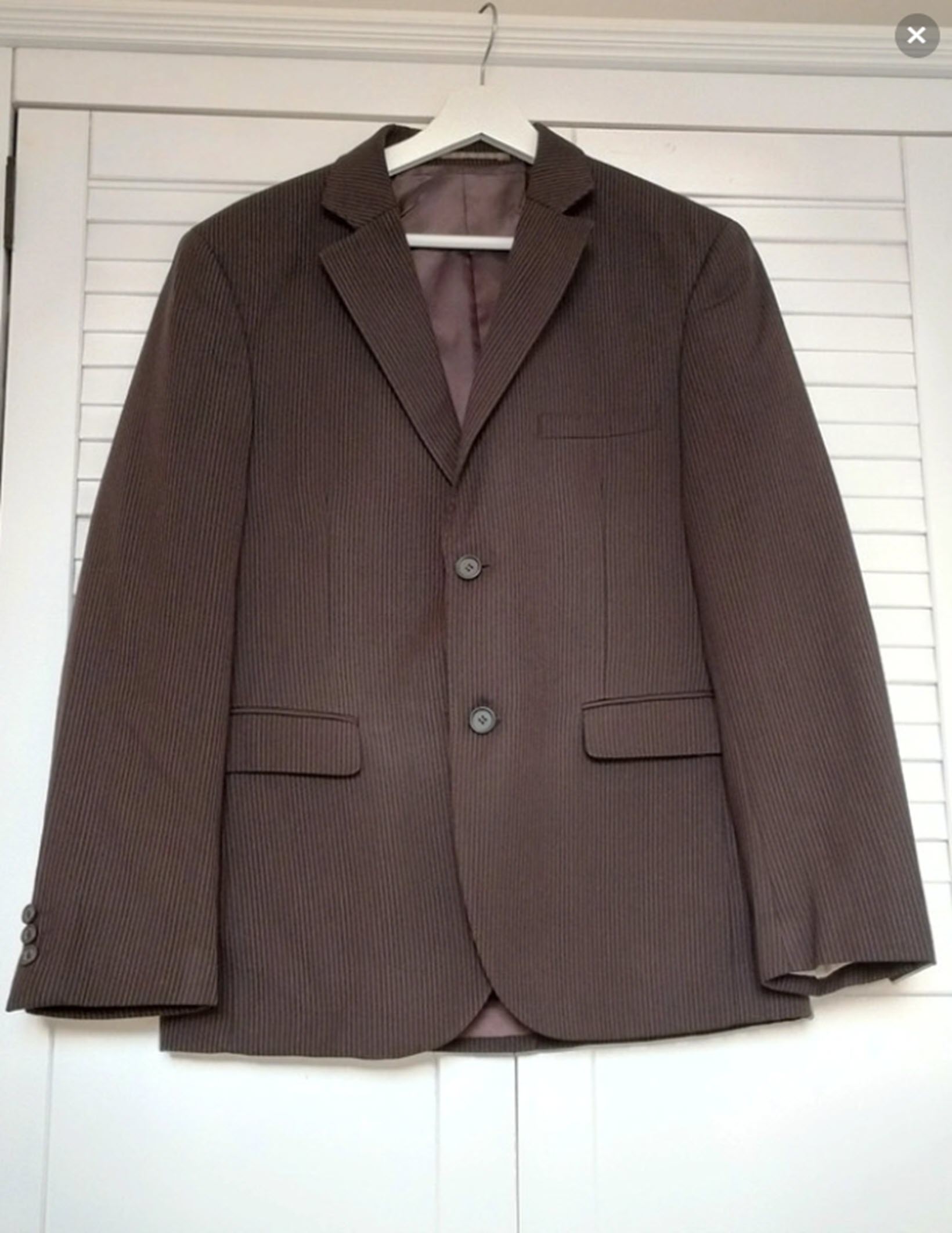 Ensemble de Costume Marron Fonc� avec de Fines Rayures 10 Maureilhan (34)